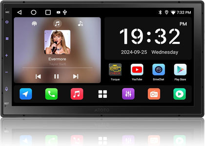 ATOTO A5L 7-inch display provides a bright touchscreen for easy in-car control.
