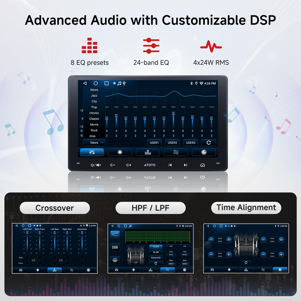 ATOTO A5L SS Radio with access to thousands of internet stations.