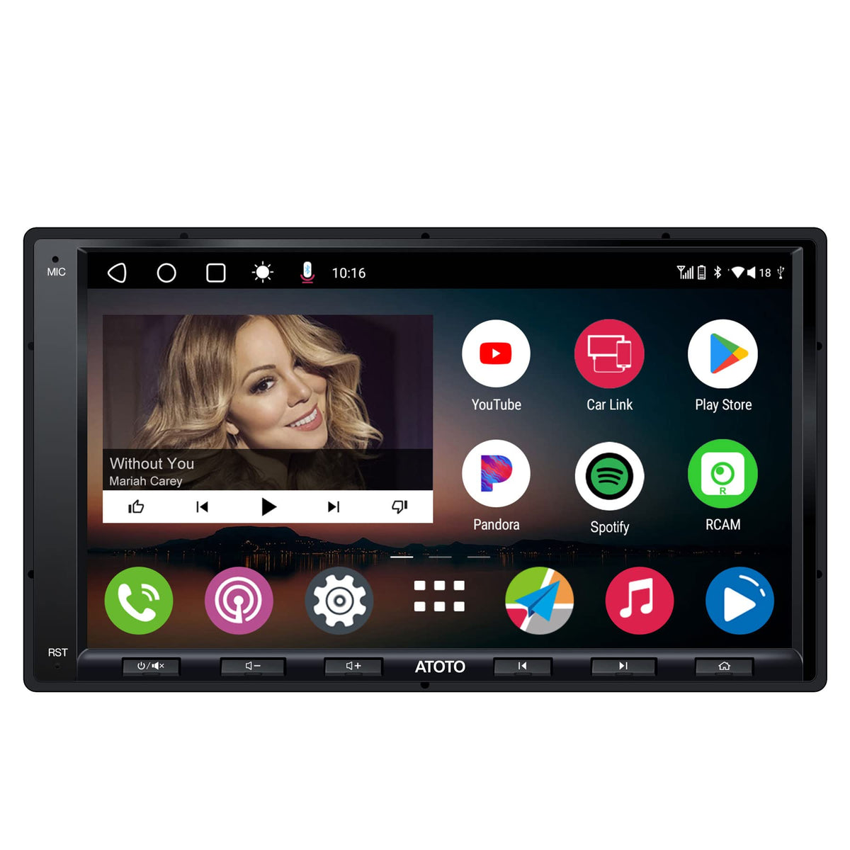 ATOTO A6PF 7-inch touchscreen dashboard for clear daytime viewing