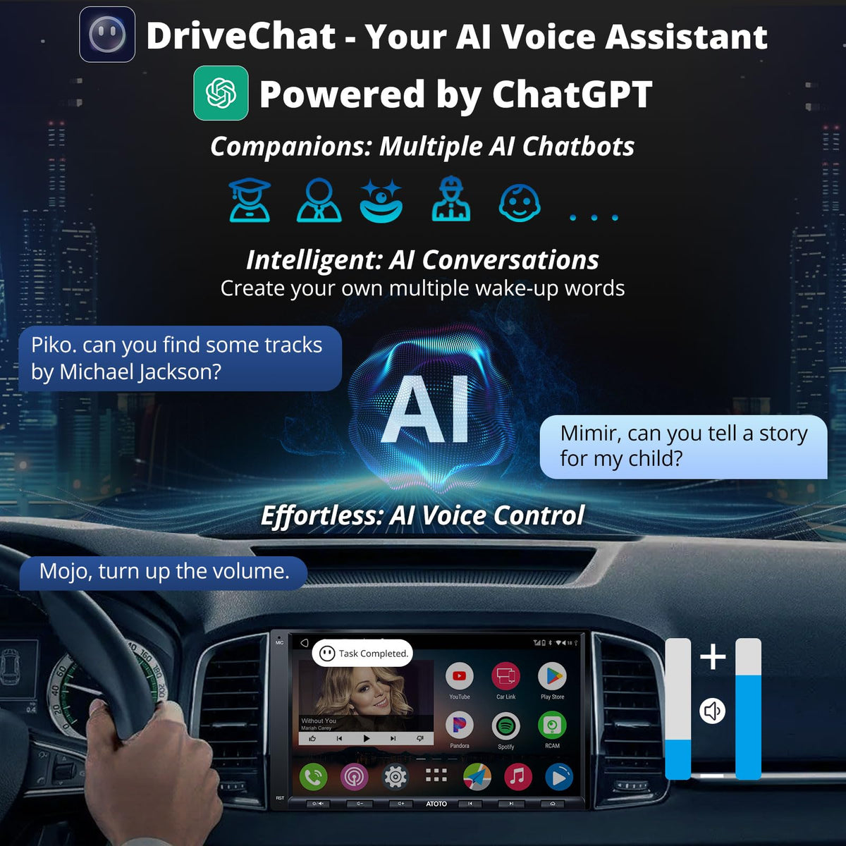 ATOTO A6PF wireless CarPlay and Android Auto for hands-free navigation