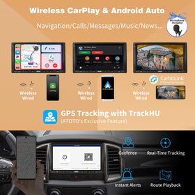ATOTO S8 wireless CarPlay and Android Auto for cable-free smartphone use