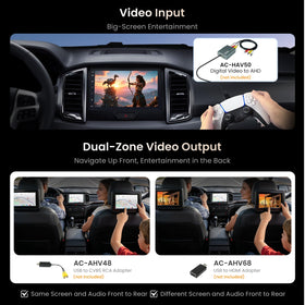 ATOTO S8L front and rear camera inputs with Live Rear View