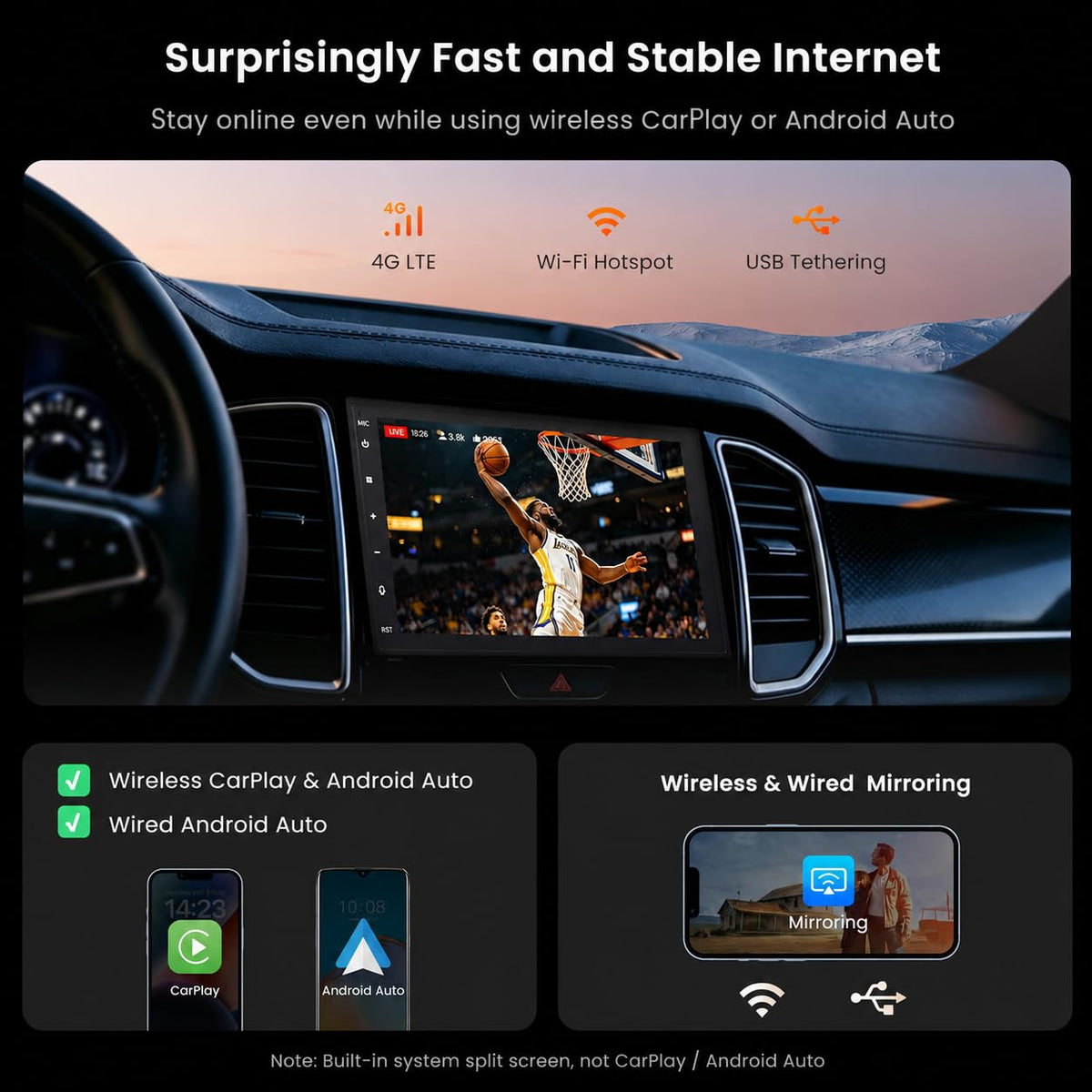 ATOTO S8L wireless CarPlay and Android Auto enable hands-free control