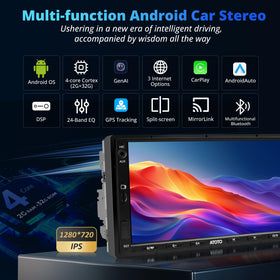 ATOTOEXCEL A5L wireless CarPlay for hands-free calls and music.