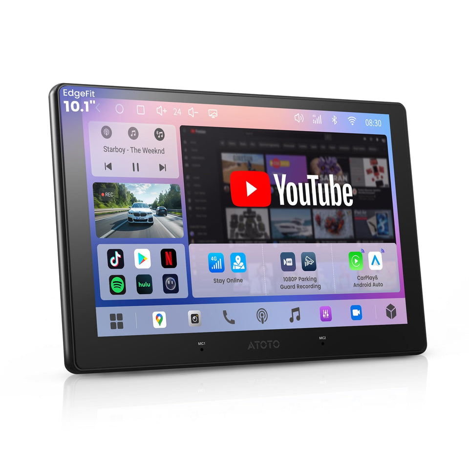 ATOTOOUT A7 10.1-inch QLED display delivers bright maps and media on the dash.