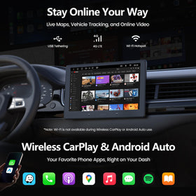 ATOTOOUT A7 4G/Wi‑Fi connectivity keeps apps online while driving.