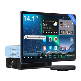 ATOTOZONE 14.1-inch QLED display providing clear navigation and media viewing