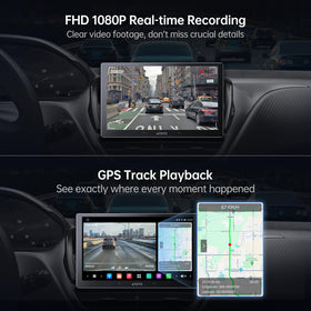 ATOTOZONE side profile mounted on dashboard illustrating discreet installation advantage