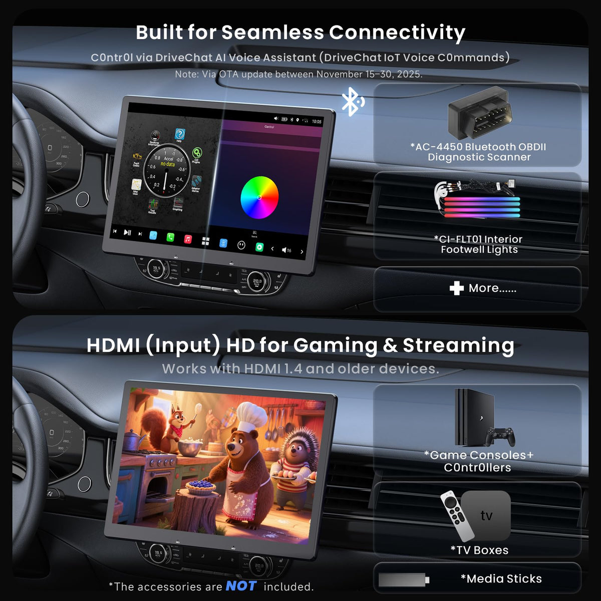 ATOTOZONE vehicle data integration links steering controls and gauges.