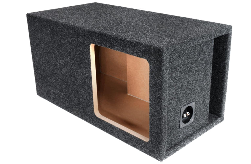Atrend 12-inch SPL vented enclosure for Kicker L5/L7 with airtight construction and deep bass potential.