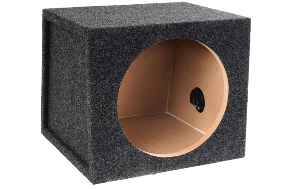Atrend Bbox 10in sealed enclosure front view enhances bass accuracy in compact spaces