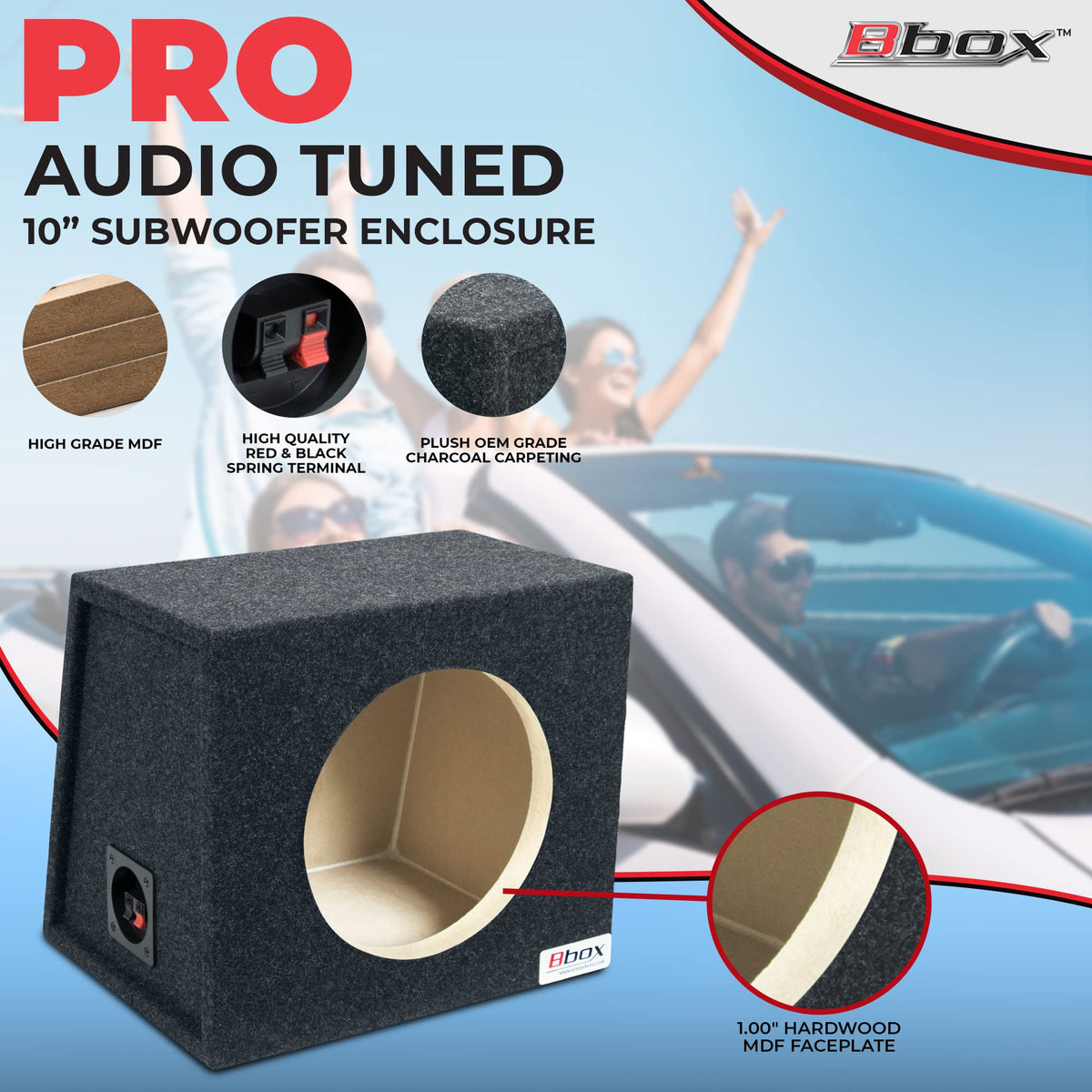 Atrend Bbox 10in sealed enclosure features red and black spring terminals for secure connections