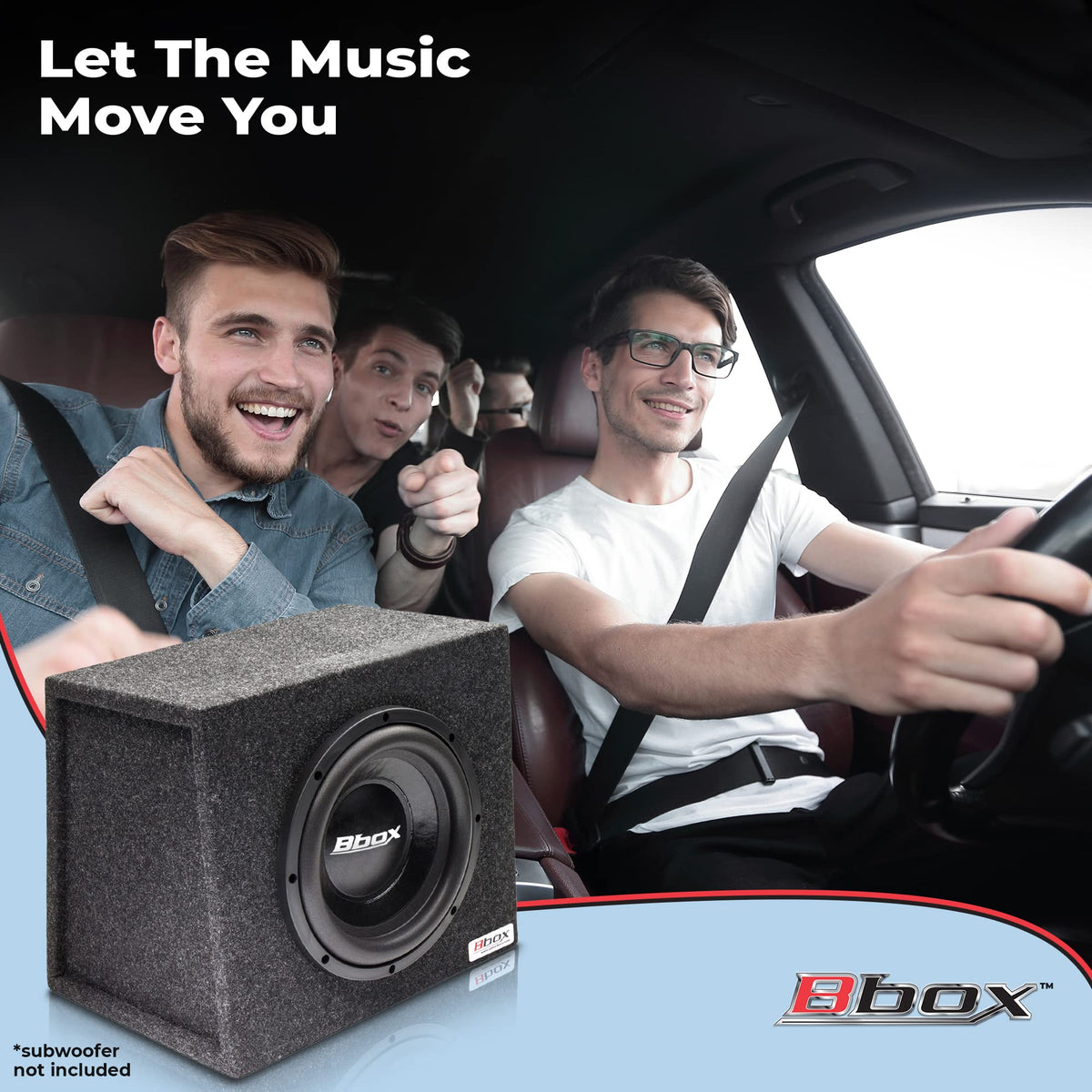 Atrend Bbox 10in sealed enclosure wedge design highlights compact fit under seats