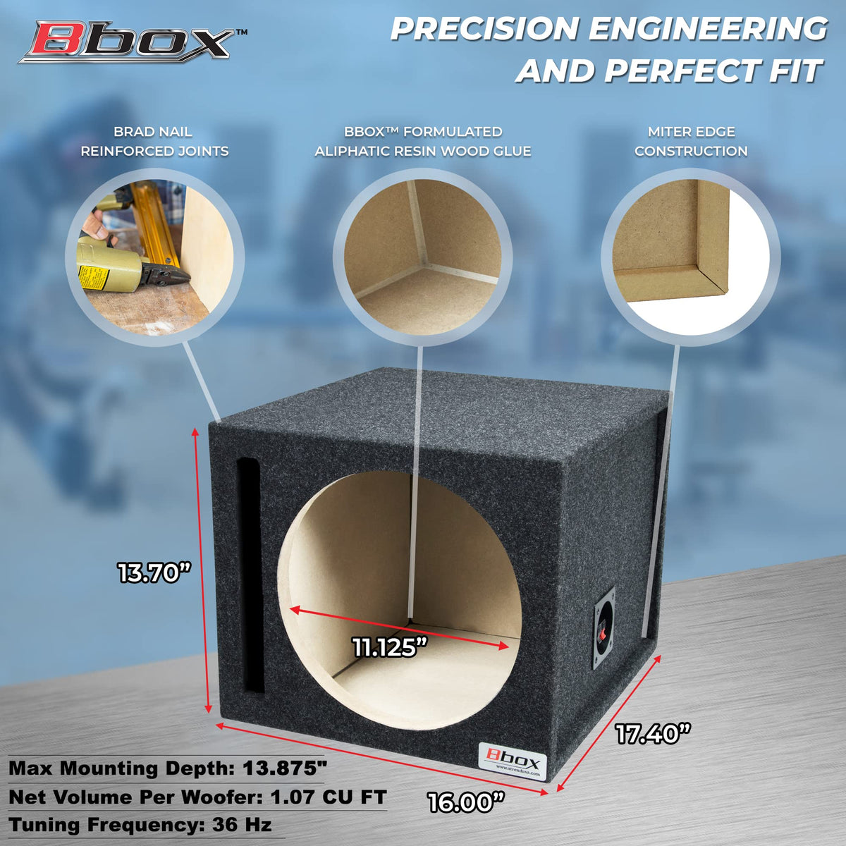 Atrend Bbox 12SVSC airtight miter cuts ensure a tight, rattle-free fit.