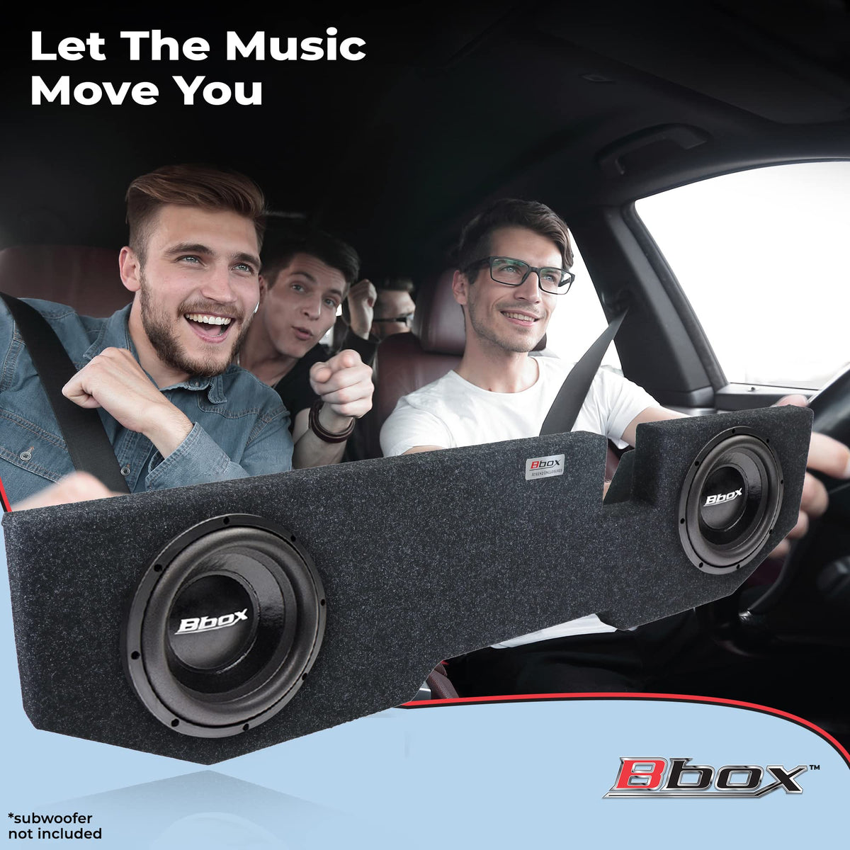 ATREND BBOX A202-12CP airtight MDF enclosure under rear seat minimizes distortion