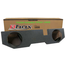 Atrend BBox dual 12-inch enclosure with bedliner finish enhances bass and durability.