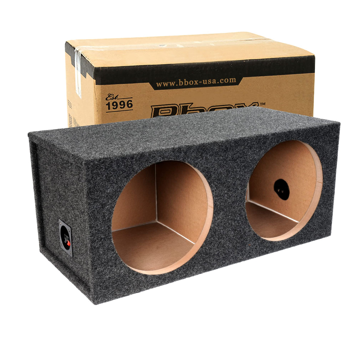 Atrend Bbox dual 12-inch sealed enclosure front view with tight bass emphasis