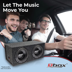Atrend Bbox interior shows glue joints for airtight seal and bass integrity