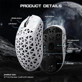 ATTACK SHARK R5 Ultra wireless Nano dongle for fast connections.