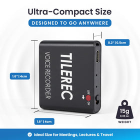 Attodigitl TileRec included headphones for immediate on-device review
