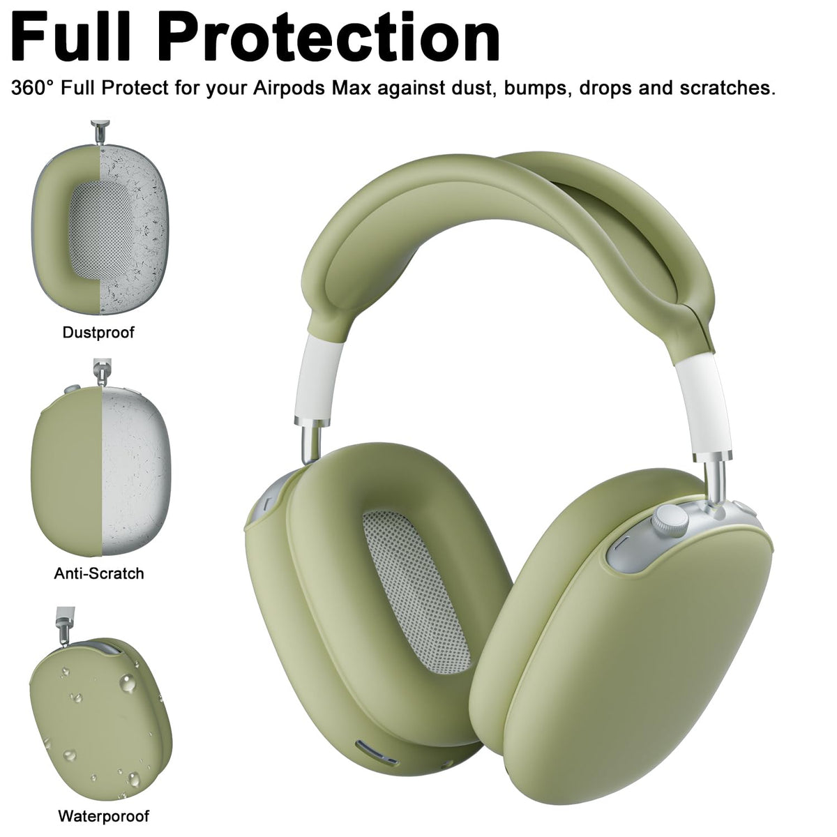 ATUAT headband detail showing silicone pad comfort and secure fit benefit