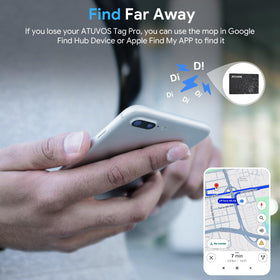 ATUVOS Air Tag Pro used with iPhone Find My for item tracking.