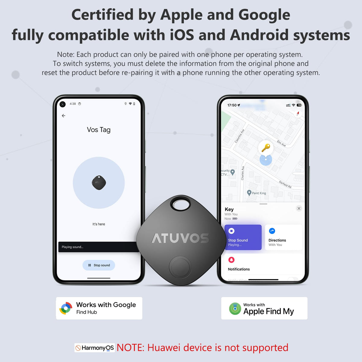 ATUVOS air tracker tag-1 pack on luggage handle for easy retrieval