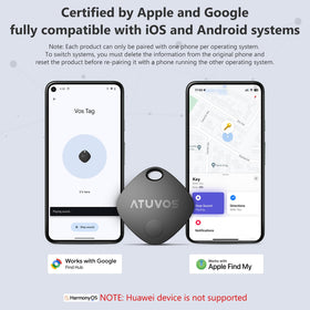 ATUVOS air tracker tag-1 pack on luggage handle for easy retrieval