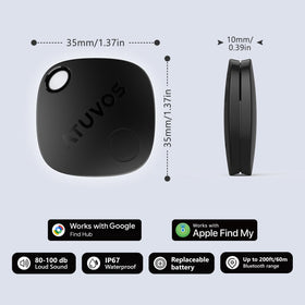 ATUVOS air tracker tag-1 pack replaceable battery illustration