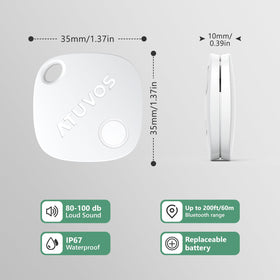 ATUVOS open with CR2032 battery visible demonstrating replaceable battery benefit