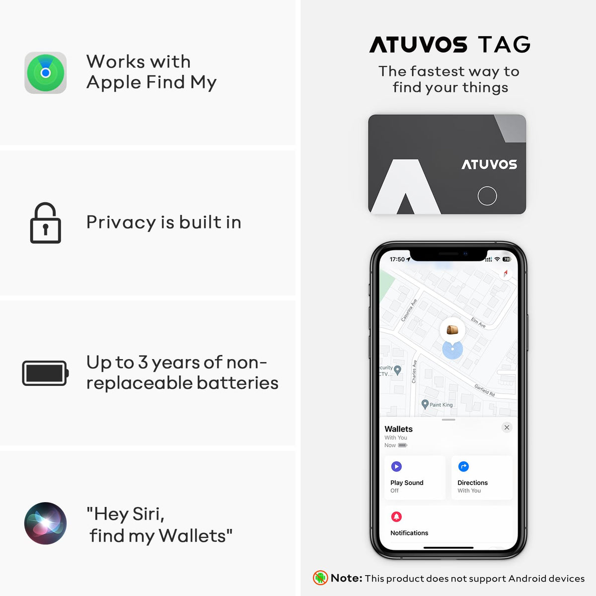 ATUVOS IP67 waterproof design for rugged everyday use.