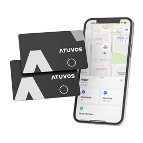 ATUVOS wallet tracker card ultra-thin 1.6mm helps secure essentials.