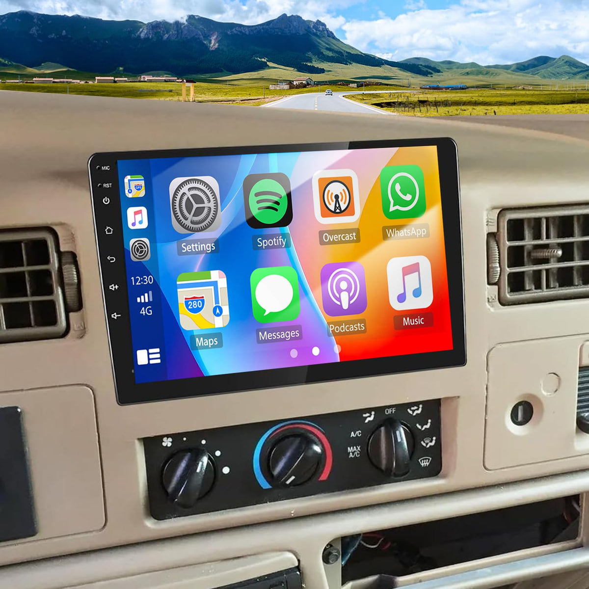 Aublinto 10-inch Ford F-250/F-350 head unit display for clearer in-dash entertainment