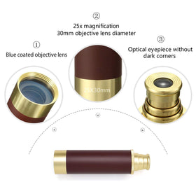 Aubric pocket-size telescope with bag for easy carry