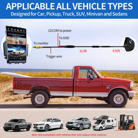 AUCARAUTO IP69K waterproof camera protects against rain and splashes.