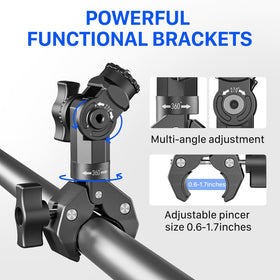 AUDEETO detailed view of aluminum block fitting the Starlink OEM adapter for strength