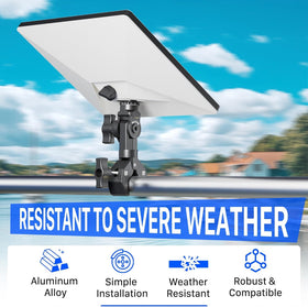 AUDEETO mounted Starlink Mini on RV roof rack for reliable travel connectivity