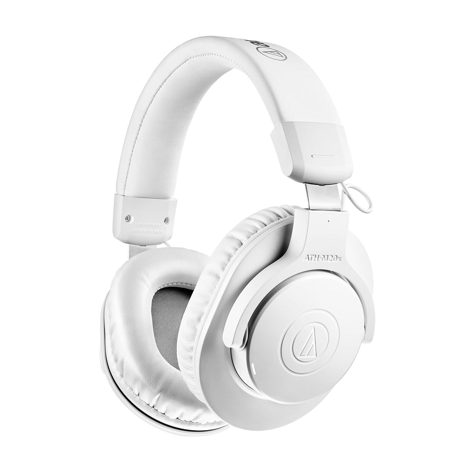 Audio-Technica ATH-M20xBTWH wireless headphones for on-the-go listening with stable Bluetooth