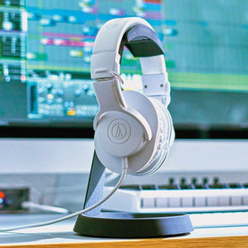 Audio-Technica ATH-M20xWH circumaural earcups provide comfortable isolation in loud spaces.