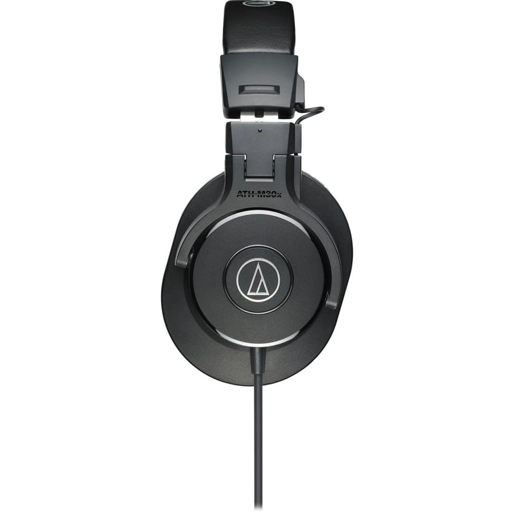Audio-Technica ATH-M30x headphones side profile showing comfortable circumaural design for long sessions