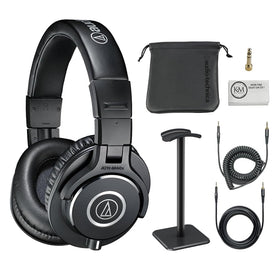 Audio-Technica ATH-M40x headphones front view with isolation-friendly design.