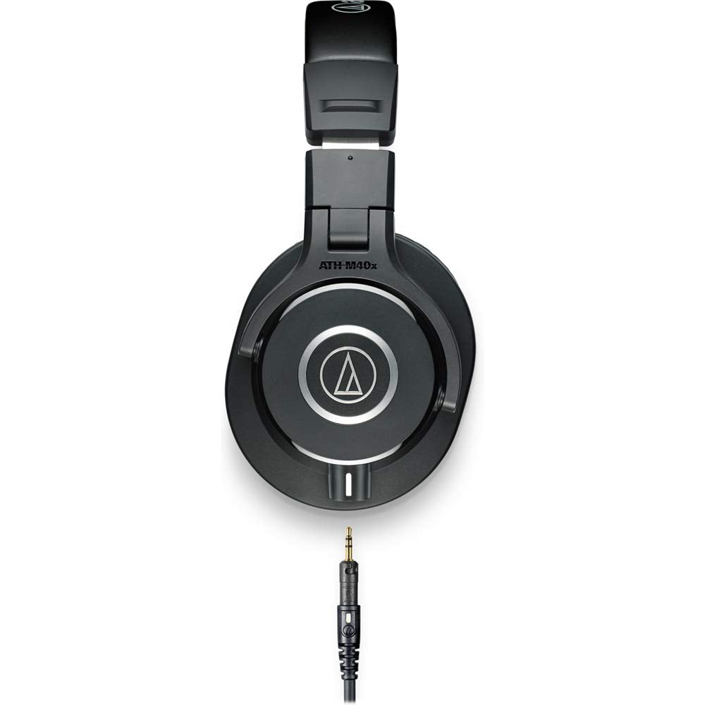 Audio-Technica ATH-M40x swiveling cups enable easy one-ear monitoring during sessions.