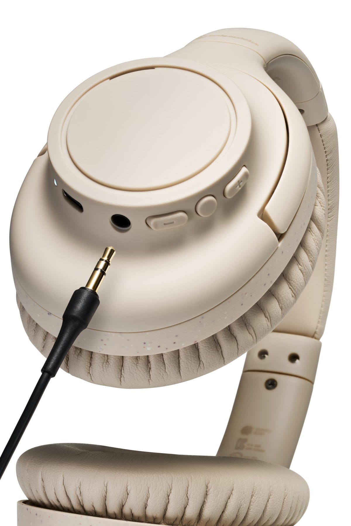 Audio-Technica ATH-S300BTBG beige hear-through lets ambient sound in.