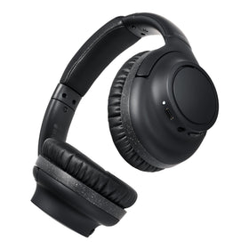 Close-up of Audio-Technica ATH-S300BTBK earcup controls for effortless calls and playback