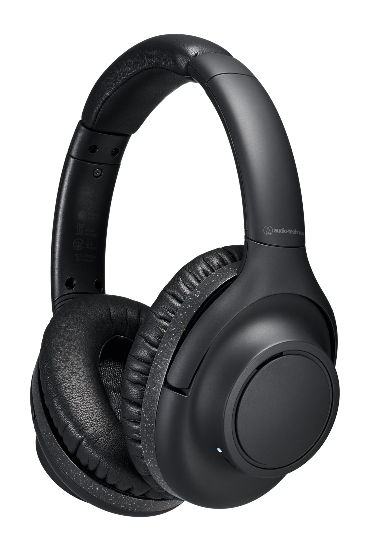 Audio-Technica ATH-S300BTBK headphones worn on ears for immersive listening and all-day comfort