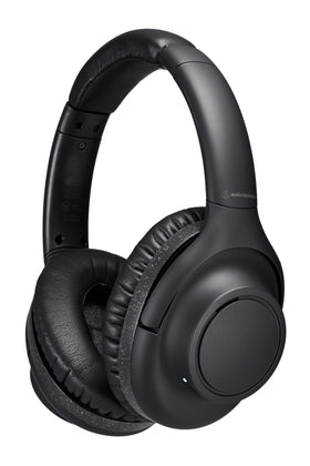 Audio-Technica ATH-S300BTBK headphones worn on ears for immersive listening and all-day comfort