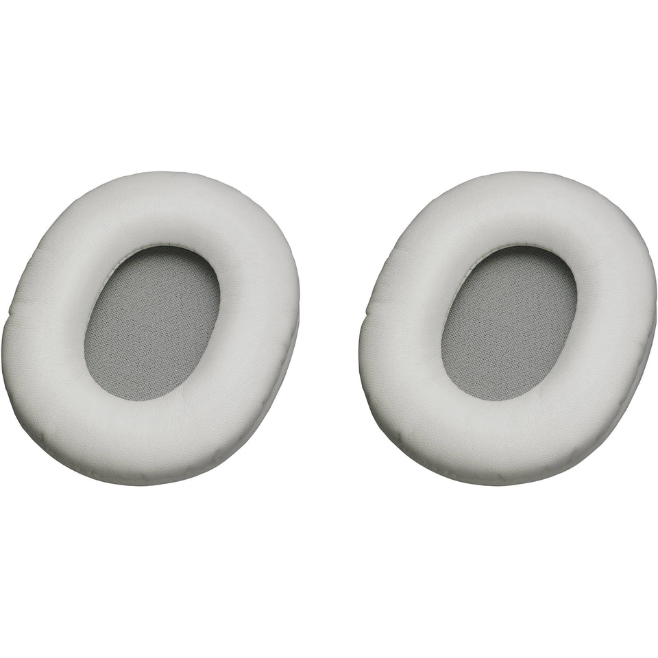 Audio‑Technica HP‑EP‑WH front view showing white ear pad and renewed comfort