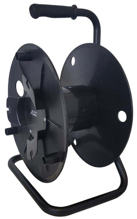 Audio2000's ADC271CB front view highlights portable rugged cable reel in red frame