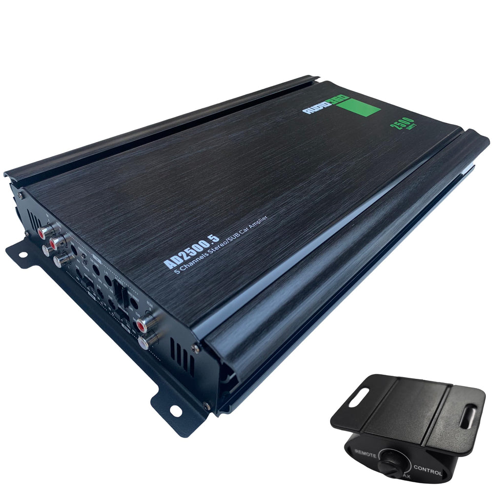 Audiobank Audio360 AD2500.5 front speakers setup for clear, balanced sound.