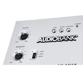 Audiobank dash-mount remote installed on dash for easy bass control